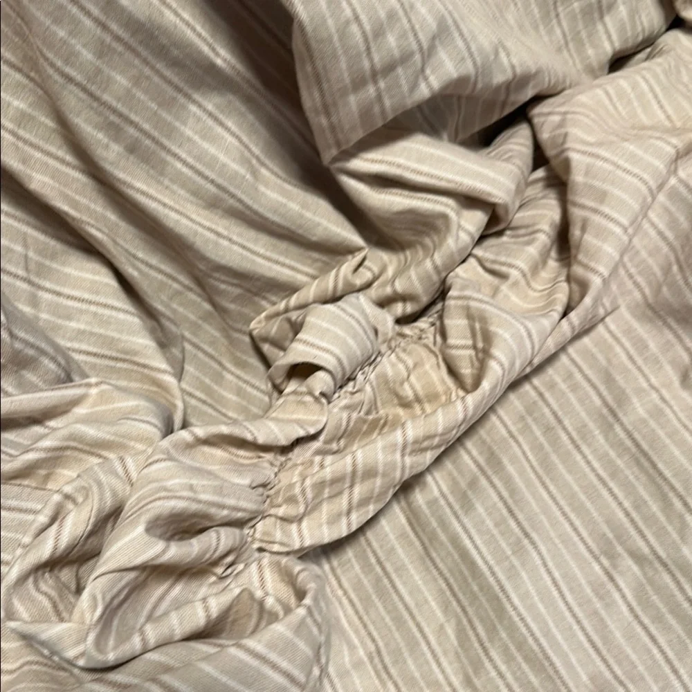 Room Essentials Cream & Khaki Wingback Chair Cover